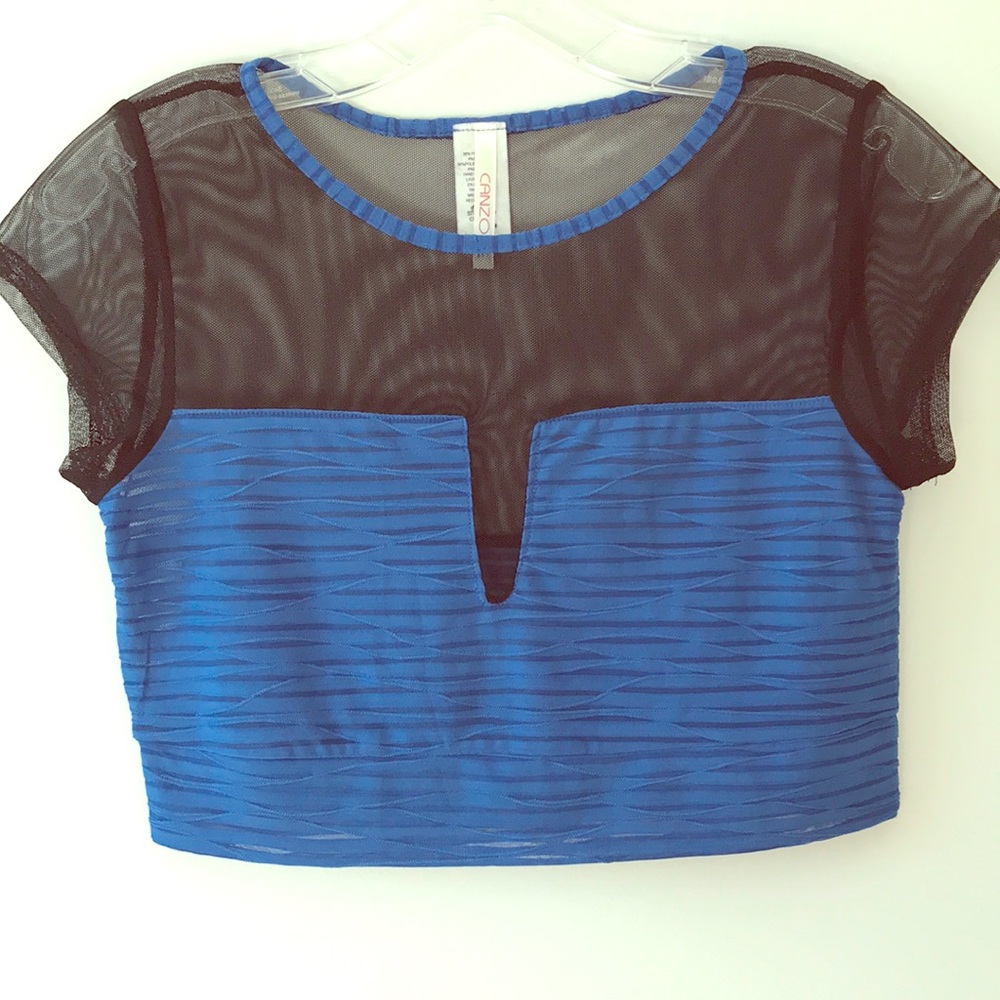 Canzone: Electric blue, crop top!  NWOT